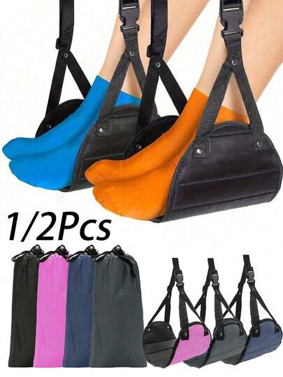 Office Footrest, Hanging Airplane Footrest, Simple Airplane Footrest, Portable Adjustable Footrest (With Storage Bag), Footrest, Airplane Travel Footrest, Hanging Leg Rest For Flights, Portable Height-Adjustable Travel Accessories For Airplanes, Trains