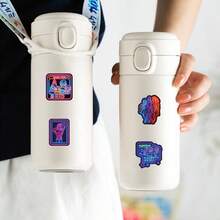 55pcs K-POP Witch Hunter Neon Style Waterproof Stickers, Suitable For Teenagers, Adults And Young People. These Retro Pop Art Style Glow Stickers Can Be Used For Computer Cases, Water Bottles, Notebooks, Phone Cases, Skateboards, Birthday Gifts, Easter, Halloween, Christmas, Party Favors, Carnival Gifts And Gift Bag Fillers/Decorations. - Multicolor - View 8