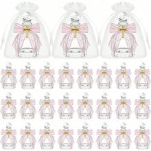 Holy Water Bottle, Catholic Mass Glass Baptism Gift For Guests, Christian Water Container With Cross, Transparent Tissue Bag, Holy Communion Host, Church Wedding Baptism (White, 24 Pieces/Set) - Multicolor - View 14