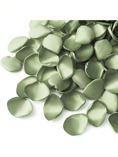 50/100/300/500/1000 Pieces Artificial Silk Hand-Made Rose Petals Wedding Petals Olive Greenals Fake Rose Petals Artificial Petals Suitable For Festivals Home Birthday Parties Back To School Welcome Flowers Wedding Basket Aisle Bride Party Table Decor Home Party Decor