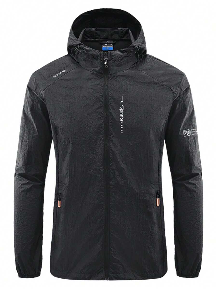 Women's Outdoor Sports Sun Protection Jacket, Loose, Ultra-Light, Breathable, Anti-UV, Suitable For Hiking, Fishing, Jogging - Black - View 1