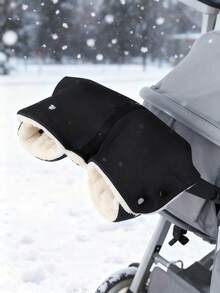 1只婴儿推车手套，带保暖内衬，加厚设计，让父母和照护者在寒冷天气中保持温暖，防风、防水、防雪。 - 彩色 - 查看 3
