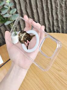 1pc Adorable Cat With Pink Bowknot Pattern Magnetic Phone Case Cute Animal Aesthetic Kawaii Style For Pet Lovers Birthday Graduation Holiday Anniversary Compatible With Samsung Galaxy S26Ultra S26Plus S26 S25 S24 S23 S22 Plus FE Edge A56 A54 A36 A35 17promax  Air 17pro 17 16E 16 15 14 13 12 11 X XS XSMAX Plus Pro Case - 無色 - 查看 10