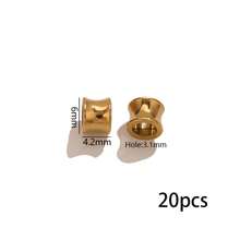 20 Pcs Stainless Steel 18K Gold-Plated Spacer Barrel Beads DIY Bracelet Necklace Bead Accessories Gold Positioning Bead Jewelry Making - Bead - View 10