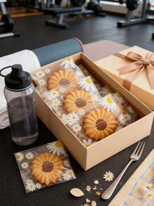 500pcs Small Chrysanthemum Snowflake Pastry Nougat Mung Bean Cake Packaging Bags, Ice Skin Mooncakes, Egg Yolk Pastry Transparent Machine Sealed Bags, Baking Machine Sealed Bags, Milk Jujube Cake And Pastry Bags, Mooncake And Candy Bags, Baking Nougat Self-Sealed Bags, Candy Self-Sealed Bags, Personalized Packaging Bags, Baking Snack Self-Adhesive Bags, Food Packaging, Thanksgiving Gifts, Halloween Gifts, Valentine's Day Gifts, New Year Gifts - Multicolor - View 10