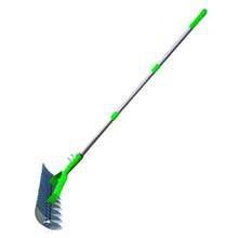 Curved Teeth Thatch Rake Lawn Dethatcher Rake For Cleaning Dead Grass With Rod F - Green - View 5