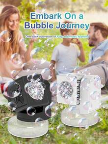 Automatic High Capacity Outdoor Fun Bubble Toy Tabletop Adjustable Bubble Machine, Children's Birthday Gift (Batteries And Bubble Solution Not Included) - Multicolor - View 2