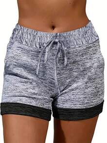 European And American Style Women Fashion Slim Sexy Ombre Beach Shorts - Grey - View 1
