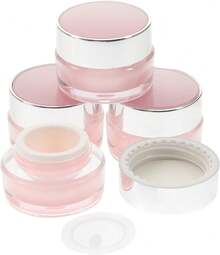 OHPHCALL 4Pcs Airless Cream Lotion Jars Portable Travel Containers For Skincare Makeup Storage Leak-Proof Compact 1.37 Inch - Green - View 1