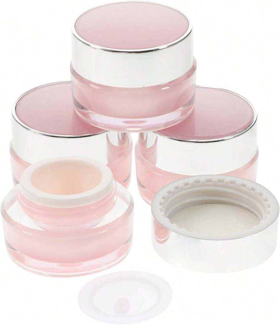 OHPHCALL 4Pcs Airless Cream Lotion Jars Portable Travel Containers For Skincare Makeup Storage Leak-Proof Compact 1.37 Inch - Green - View 1