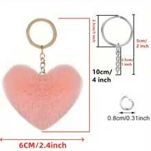 15/30/60/90 Stück Mehrfarbige Plüsch Herz-förmige Anhänger Schlüsselanhänger Tasche Auto DIY Dekoration, Muttertag Geburtstags Party Geschenk für Familie & Freunde - Verschiedenfarbig - Übersicht 11