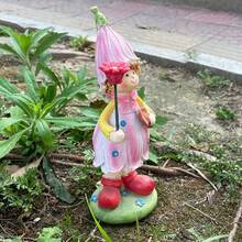 可爱手工花园小矮人摆件 卡通3D矮人微缩模型 树脂工艺品 精灵矮人装饰品 桌子 - 彩色 - 查看 7