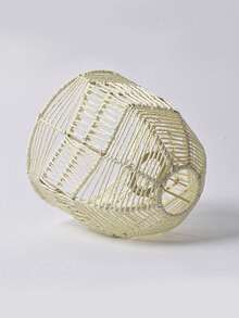 1pc Handwoven Paper Rope Lamp Shade, Creative Pendant Light Suitable For Rooms, Inns, Hotels, Restaurants And Other High-End Lighting Spaces