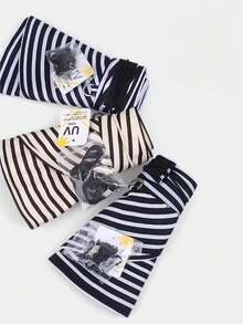 1pc These Wavy Striped Sun Visors (With Adjustable Buckle Details) Blend Playful Pattern Design And Lightweight Sun-Protective Functionality, Making Them Ideal Daily Accessories