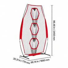 8 X 4 Inch Football Trainer Throwing Net, Training Throwing Target Practice Net With 5 Target Pockets, Knotless Net Includes Straps And Portable Carry Case, Improve QB Throwing Accuracy, Red - 8*4 Inch 3-hole Red - View 10