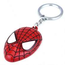 1pc Marvel Mask, Iron Man And Spider-Man Metal Keychain, Pendant. These Are Essential Keychain Accessories To Prevent Loss, And Make A Thoughtful Gift For A Boyfriend Or Marvel Fan. They Are Must-Have Keychains For Marvel Fans. The Gold-Red Battle Helmet Is A Complete Replica. It Has Two Uses: To Prevent Key Loss And To Decorate Backpacks. They Can Be Used As Birthday Gifts Or New Year Gifts. - Multicolor - View 3