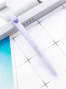 Personalized Heart-Shaped Plastic Ballpoint Pen, Customized Promotional Gift Pen, Macaron Color Love Heart Rotating Ballpoint Pen - Multicolor - View 5