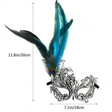 Coddsmz Women Feather Masquerade Mask Venetian Party Mask Mardi Gras Masks Princess Fancy Dress Mask Halloween Costume Mask - 多彩4 - 查看 10