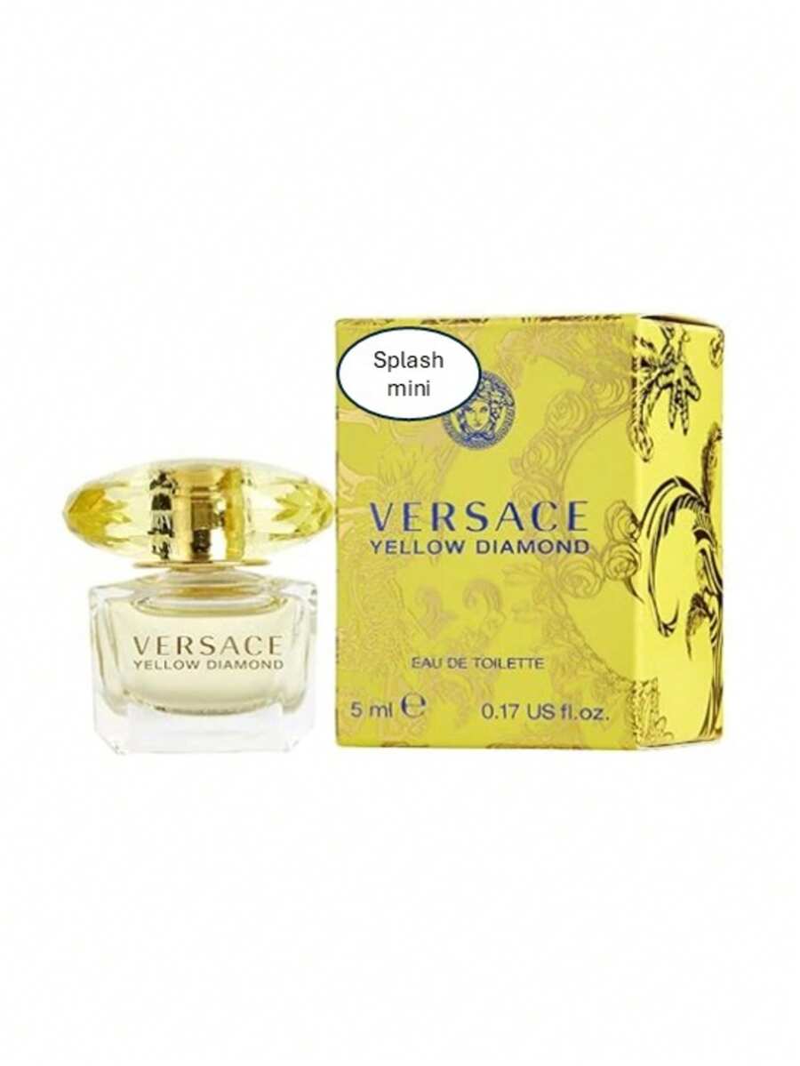 Versace Yellow Diamond Mini Eau De Toilette – Floral Citrus Scent, 0.17 Oz, For Women - 花卉印花 - 查看 1