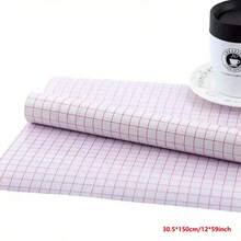 1 Roll Transfer Tape, Suitable For Vinyl Stickers, Labels, Window Decals - Grid Aligned, Transparent, Medium Tack, Red