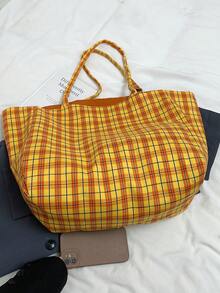 这款女士时尚大容量手提包采用豹纹帆布材质，轻便大容量，适合学校、校园、图书馆、购物、旅行、户外活动、野餐等场合，也可作为单肩包或手提包使用。 - 彩色 - 查看 4