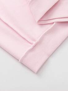 Balabala 男女通用圆领卫衣，活动自如设计，棉混纺面料，百搭日常穿着 - 白紅色 - 查看 6