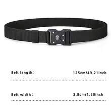 男女通用户外战术尼龙编织腰带，方形快拆扣设计，方便快捷地扣合，舒适耐用且透气性好，可调节尺寸，适合所有季节搭配牛仔裤、休闲裤、裙子、连衣裙，是通勤、办公、运动的理想之选——也是情人节、生日、周年纪念日的理想礼物。 - 彩色 - 查看 4