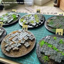 10pcs Diameter 5/6/7cm Round Plastic Base For Figurine Model Base - Black - View 6