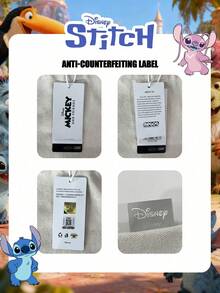 Disney 官方授权单件装缝纫图案购物袋/糖果袋/午餐袋/零食袋，大容量可折叠手提袋/抽绳单肩包/轻便大包，适合儿童/女孩/青少年日常使用/购物 - 彩色 - 查看 2