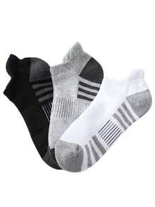 31 Pairs Men's Breathable Soft Comfortable Striped Knit Fabric Ankle Socks, Moisture-Wicking Sports Socks Suitable For Running, Basketball, All Seasons - Multicolor - View 2