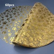 60pcs/120pcs Star And Cute Footprint Pattern, Gold Foil Round Disposable Placemats, Suitable For Wedding Celebration, Birthday Party, Graduation Ceremony, Holiday Home Decor, Indoor And Outdoor Dining, Tabletop Protection, Kitchen Dining Table Decor, Holiday Decoration, Tableware Accessories - Gold - View 13