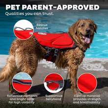 Outward Hound Dawson Swim Dog Life Jacket, High-Performance Neoprene Dog Life Vest For Swimming, Boating, And Water Safety, XL, Red - ColorF - 查看 4