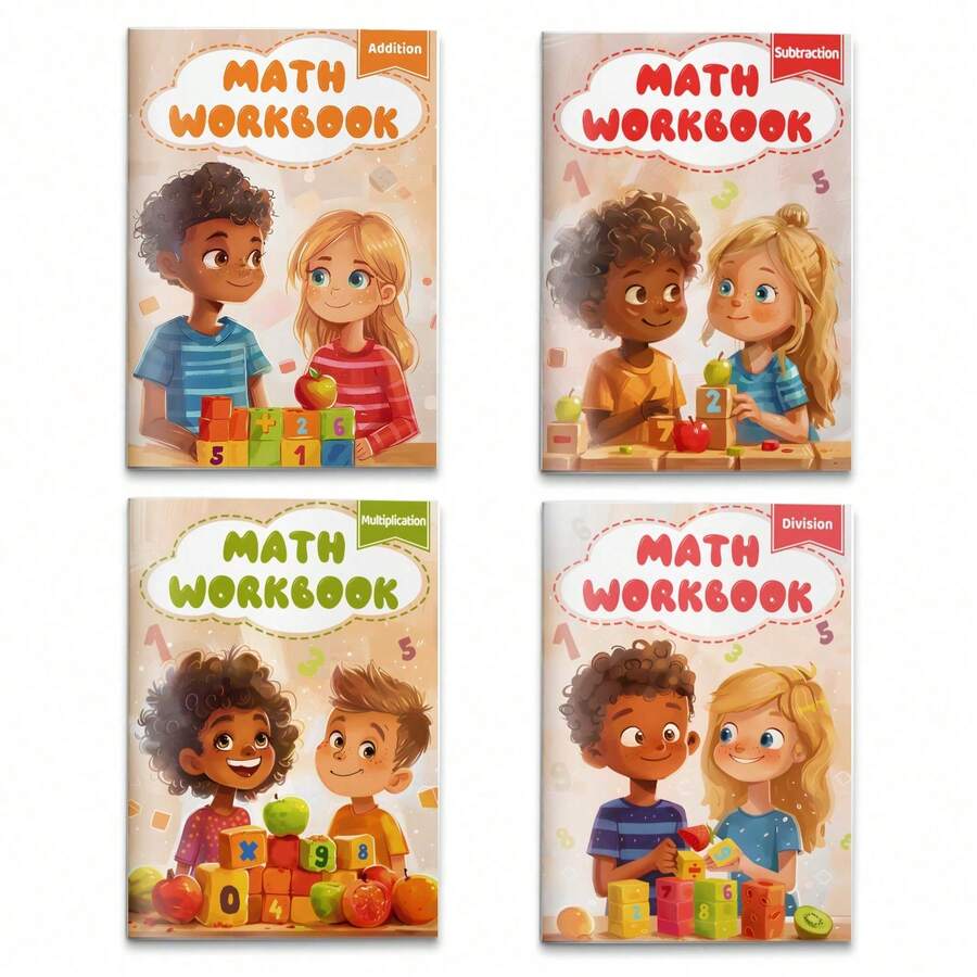 Math Workbook Practice Series, Early Number Skills And Basic Arithmetic Exercises, Hands-On Counting, Simple Operations And Logic Activities, Friendly Illustrated Pages, Build Confidence, Accuracy And Focus - Math Workbook - View 1