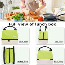 1pc New Dopamine Large Capacity Double Lunch Bag Waterproof Portable Lunch Box Bag Cationic Large Insulated Bag Ice Bag Thickened Picnic Bag Thermal Cooler Lunch Box Bag Picnic Travel Outdoor Summer Beach Women's Picnic Bag Thermal Lunch Bag Multi-Functional Picnic Bag Commuter Bento Bag Lunchbox Lunch Bag Women School Teacher Camping Back To School Cooler Bag Classroom Kitchen Insulated Lunch Bag,Travel Essentials