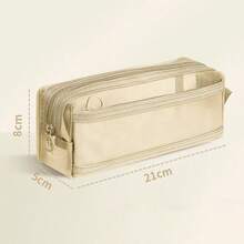 透明网状铅笔盒，高品质双层大容量简约文具袋，学生考试专用铅笔袋（随机新旧款） - 彩色 - 查看 11