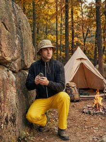 Chaqueta exterior para hombres, chaqueta casual con cremallera y rayas reflectantes para primavera/otoño para uso al aire uso diario - Negro - Ver 6