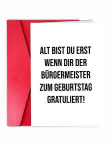 1pc,Humorous Birthday Card, German Language, Unique Paper Gift, Perfect For Family, Friends, Thanksgiving, Valentine's Day, Mother's Day, Father's Day, No Power Required, Personalized Party Invitation - Multicolor - View 3