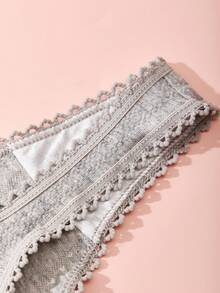 5pcs Women's Panties Set, Minimalist Cute Cotton Panties, Floral Hollow-Out Thong - Multicolor - View 8