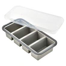 1 pieza. Caja de almacenamiento de silicona de gran capacidad con tapa abatible, contenedor de almacenamiento específico para cocina y congelador, molde de cubitos de hielo de tira larga para congelar sopa, compartimentador de ingredientes para hornear, de doble uso para refrigeración y congelación. Material de silicona. Contenedor de cocina para hacer hielo en el congelador. Estilo sencillo y conveniente. Sellado para mantener la frescura. + Compartimentación multiusos + Diseño de desmoldeo fácil. - Multicolor - Ver 11