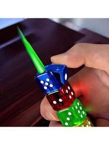 Cute Colorful Dice Lighter, Jet Flame Windproof Lighters, Cool Lighter, Unique Lighters, Creative And Cool Design, Reusable, Birthday, Outdoor, Candles, BBQ. (No Gas) - Nhiều màu - Xem 7