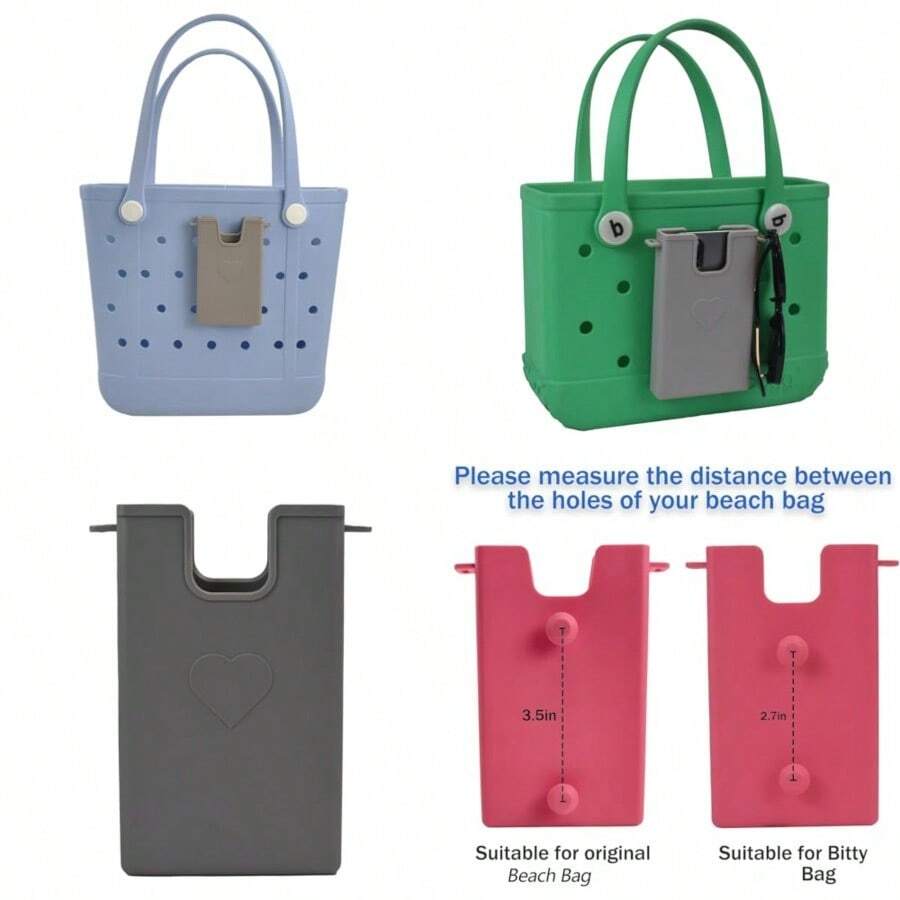 硅胶手机支架，兼容沙滩包，是沙滩手提包的理想配件，灰色，适合户外活动，兼容安卓及大多数智能手机，是送给母亲、家人、朋友、孩子、生日、节日礼物的理想之选。水下手机袋 - 灰色的 - 查看 1