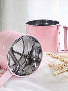 手持式不锈钢网筛面粉器，粉末筛，烘焙工具，厨房小工具，家用厨房用品 - 彩色 - 查看 4