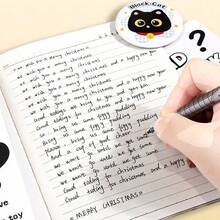 4/8本可爱黑猫插画笔记本，极简黑白治愈系学生课堂记事本，每日计划日记本，高品质便携式横线笔记本，创意文具礼品