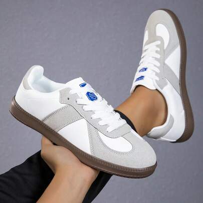 Unisex Casual Shoes, Women's Leisure Shoes & Men's Sneakers, Lace-Up Soft Bottom Flat Comfortable Men's Shoes, Lightweight Low-Top Everyday Shoes, Size 36-45