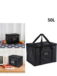 Large Food Delivery Insulated Bags Pizza Takeaway Thermal Warm Cold Bag Ruck Hot - Black - View 11