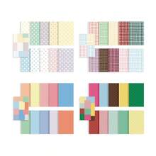 100pcs WAKAWAKA Basic Thick M5 Memo Pad, Large Polka Dot & Plaid Rainbow Color, 120g Writing Paper