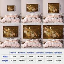 1件特大号开斋节图案印花挂毯，超大装饰挂布，家居装饰，节日礼物，派对装饰，附安装袋 - 彩色 - 查看 4