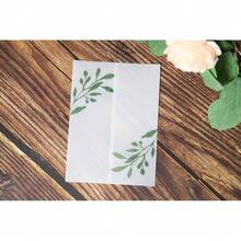 50 Pack Eucalyptus Gre1enery Printed Pre-Folded Vellum Jackets For 5x7 Invitations - 115GSM Vellum Paper 5x7 Jackets - Vellum Wedding Invitations Wraps - Transparent Wedding Invitations Jacket - 綠色桉樹圖案2 - 查看 5