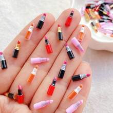 30/60/120颗卡通迷你口红，美甲水钻装饰，树脂配件，珠宝制作，美甲沙龙DIY，情人节，节日派对装饰，轻松打造独特美甲艺术工艺品