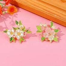 1 Pc Cartoon Brooch CreativeFlowers Enamel Pin Metal Badge Jewelry Clothing Backpack Accessories Gift For Friends - One Size - View 7